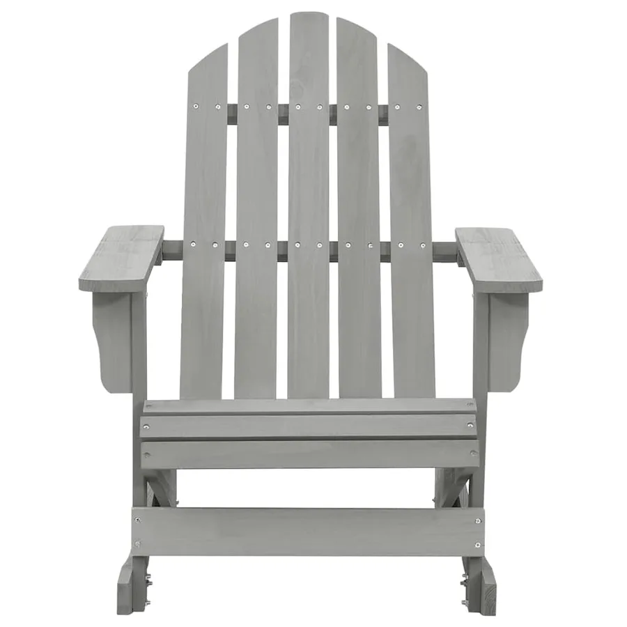 Chaise à bascule de jardin Bois Gris - 2
