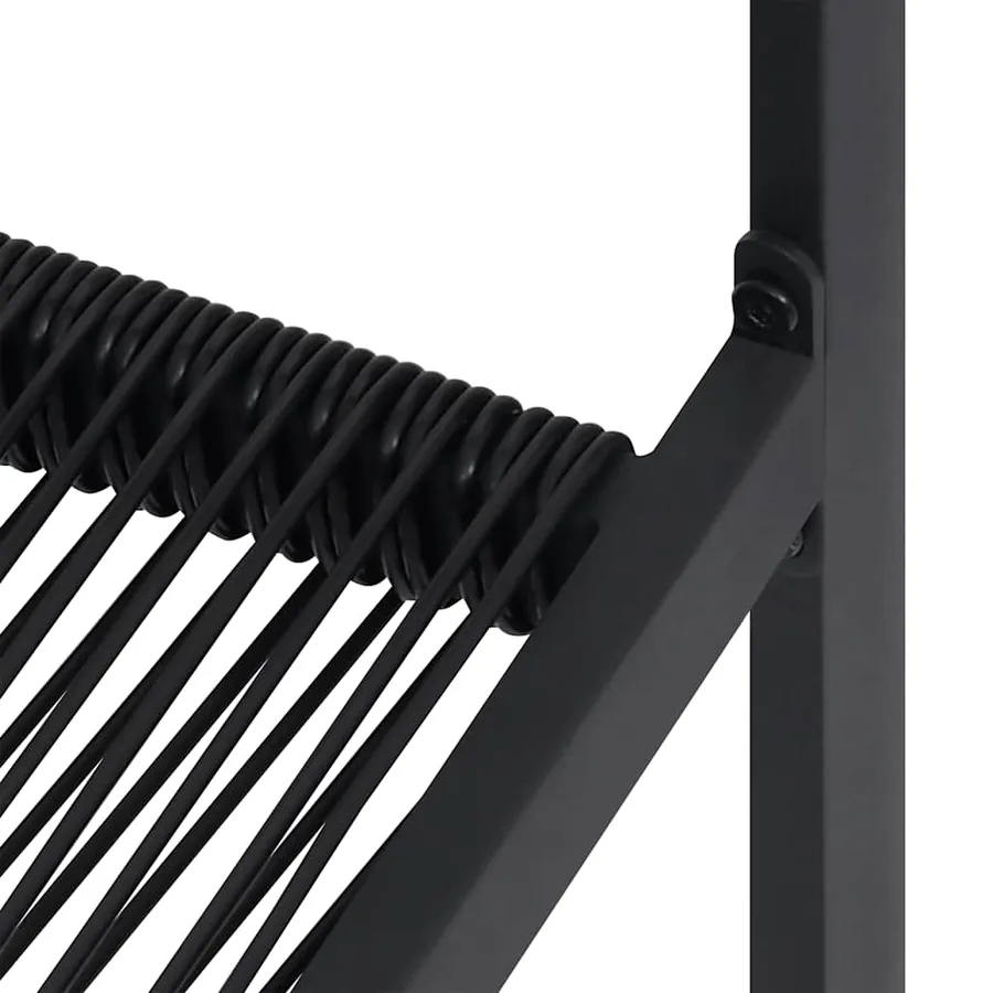 Chaises de jardin lot de 4 Rotin PVC Noir - 7