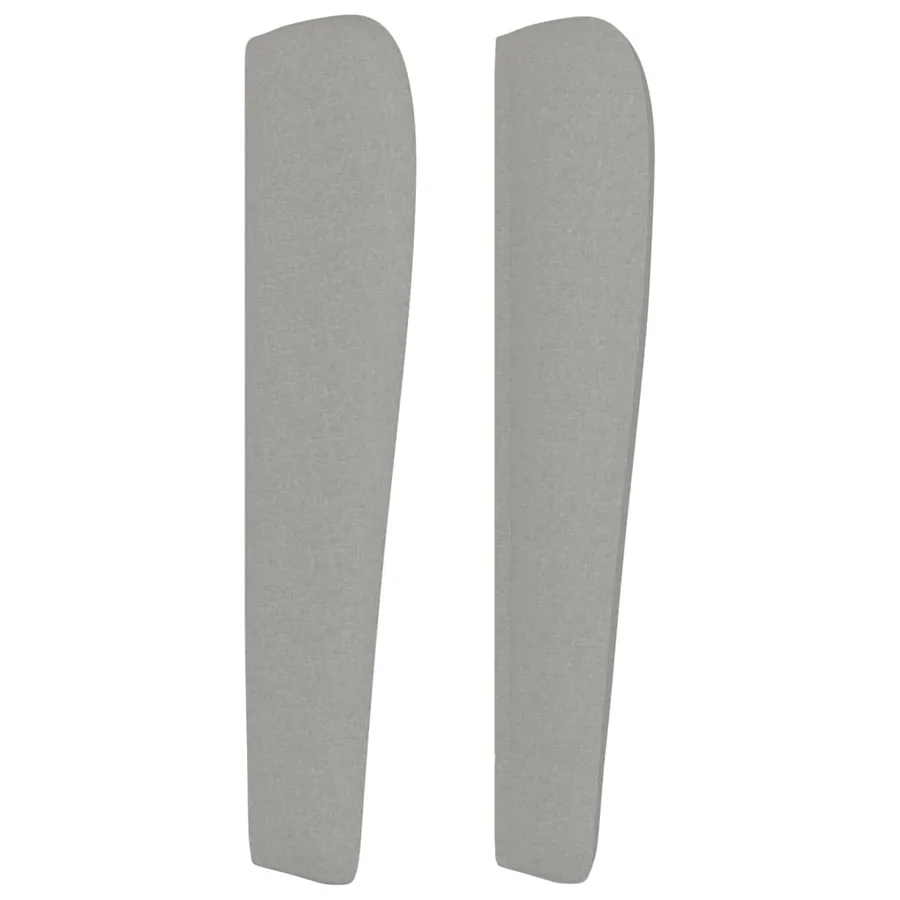 Tête de lit avec oreilles Gris clair 93x23x118/128 cm Tissu - 4