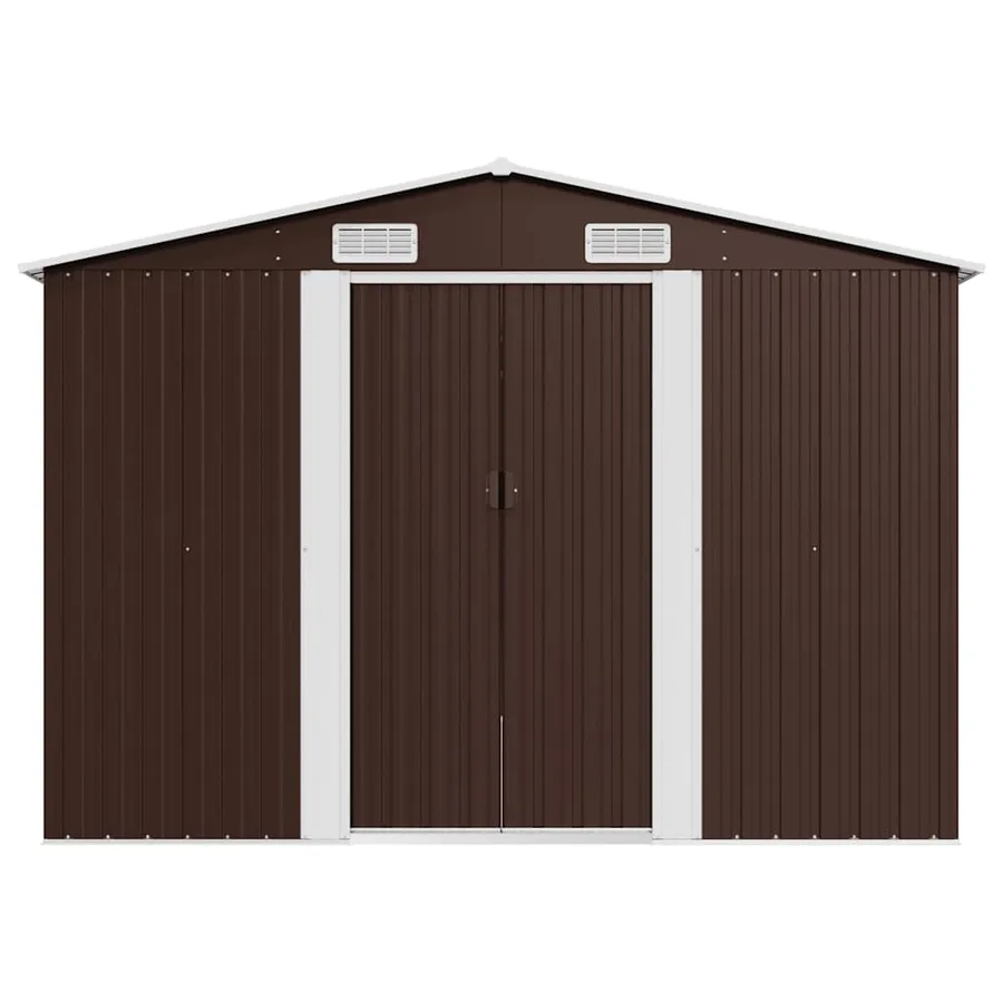 Abri de jardin 257x392x181 cm Métal Marron - 5