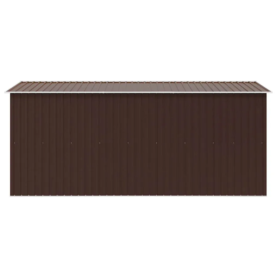 Abri de jardin 257x392x181 cm Métal Marron - 6