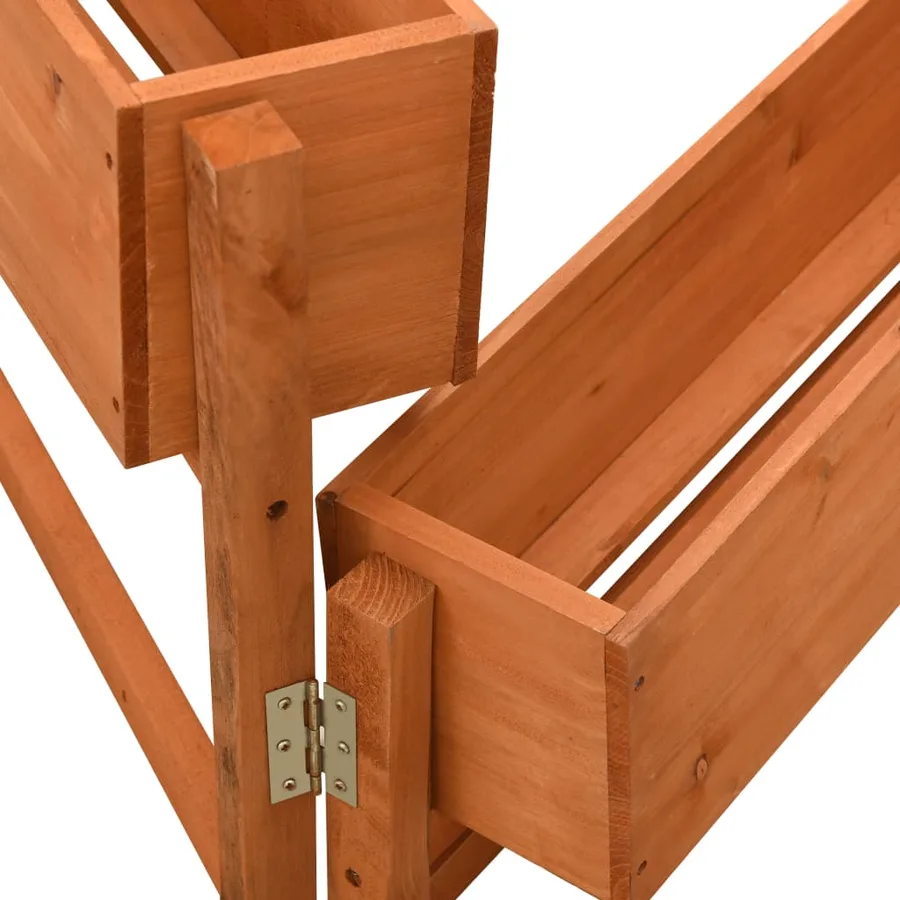Jardinière pliable de jardin Orange 60x14x75 cm Bois de sapin - 3