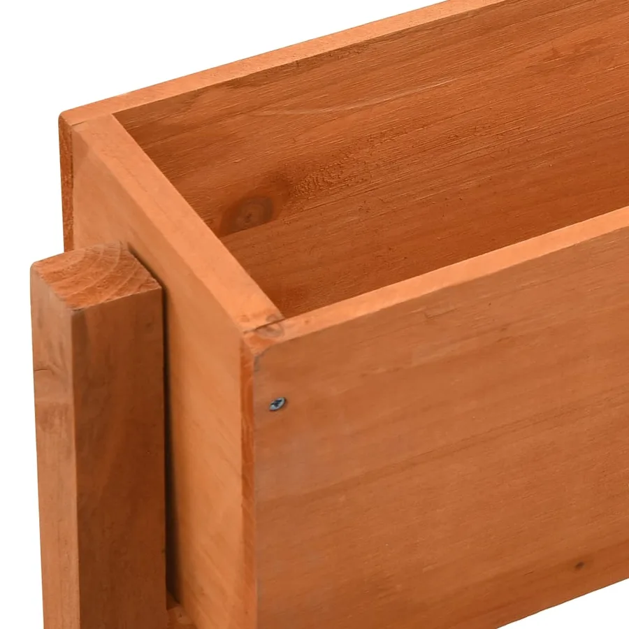 Jardinière pliable de jardin Orange 60x14x75 cm Bois de sapin - 4