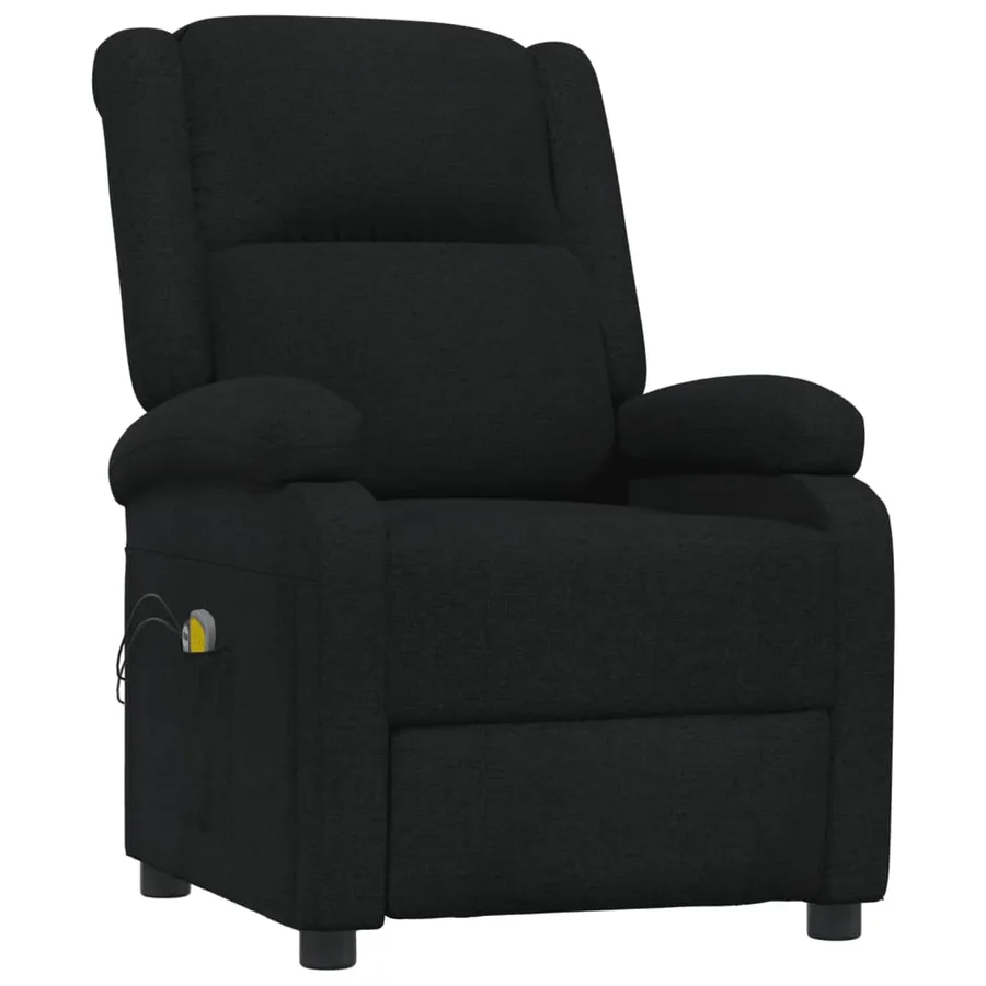 Fauteuil électrique de massage Noir Tissu - 3