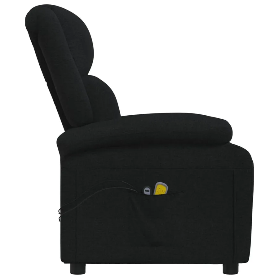 Fauteuil électrique de massage Noir Tissu - 5