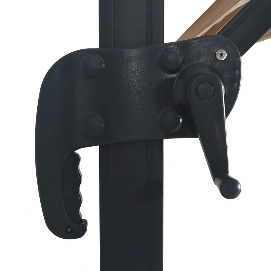 Parasol de jardin en porte-à-faux lumières LED mât en aluminium - 7
