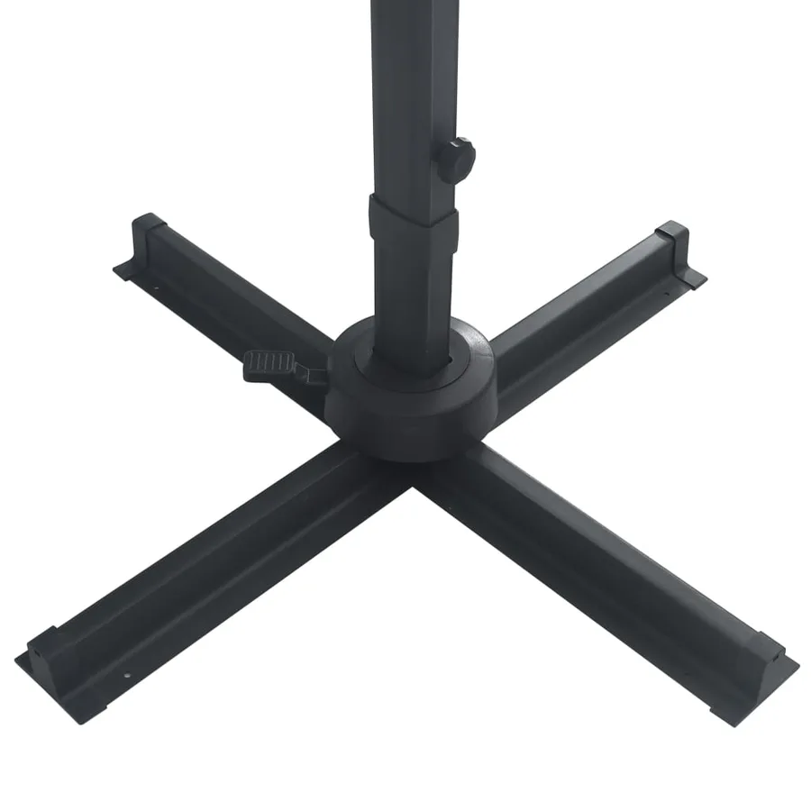 Parasol de jardin en porte-à-faux lumières LED mât en aluminium - 8