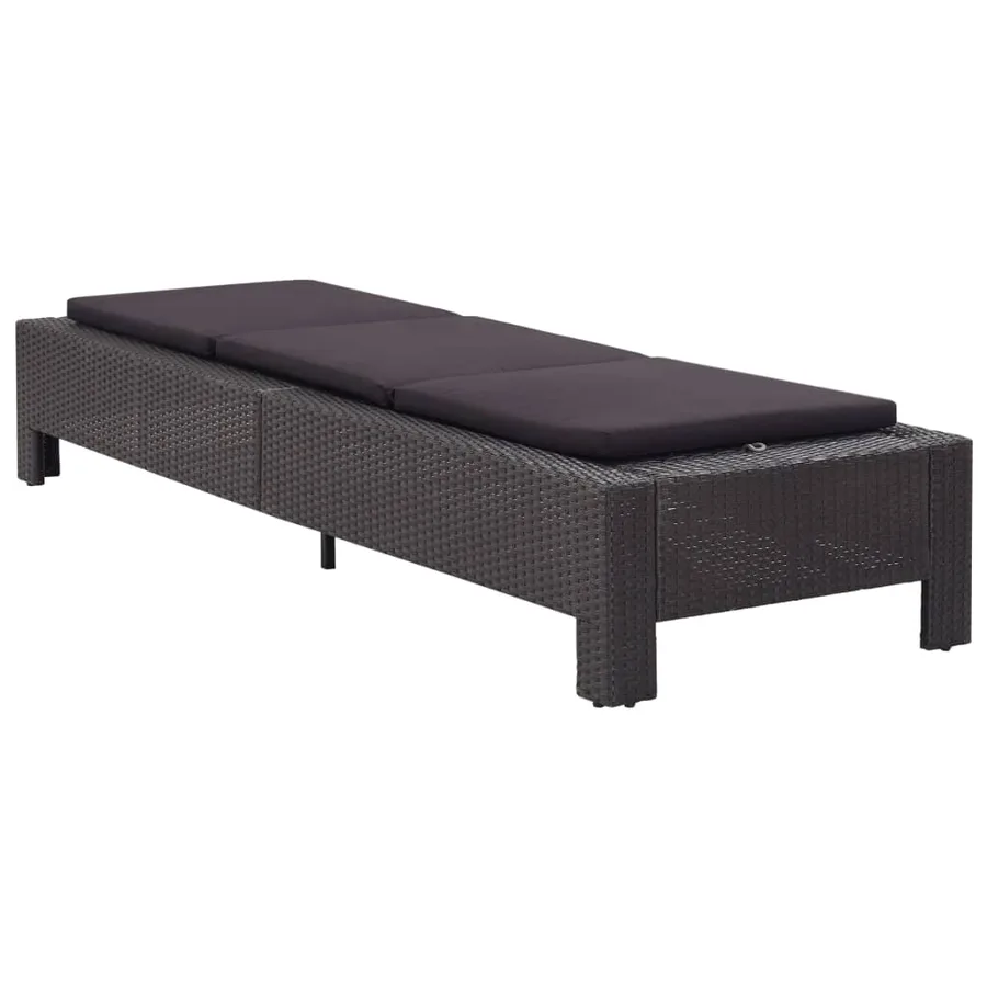 Transat avec coussin Noir Résine tressée - 2