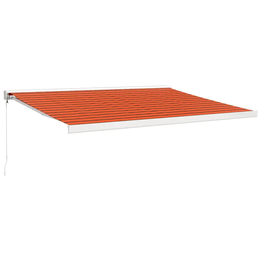 Auvent rétractable orange et marron 4x3 m tissu et aluminium - 2