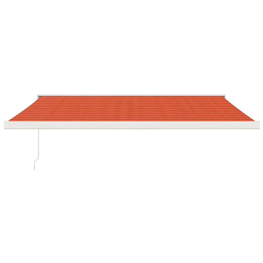 Auvent rétractable orange et marron 4x3 m tissu et aluminium - 3