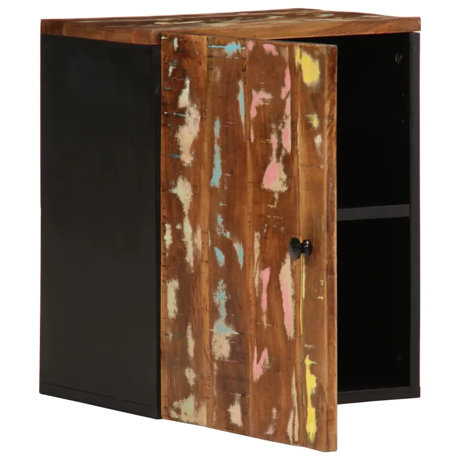 Armoire de salle de bain murale 38x33x48cm bois de récupération - 3
