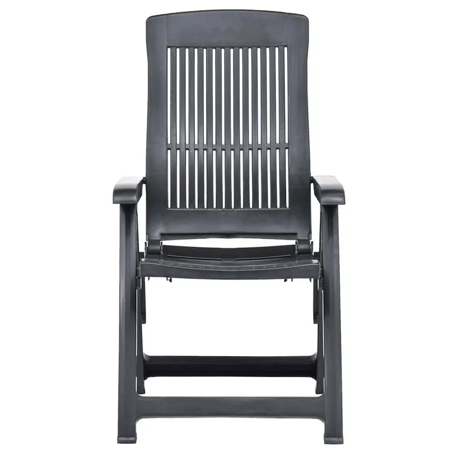 Chaises inclinables de jardin lot de 2 Plastique Anthracite - 3