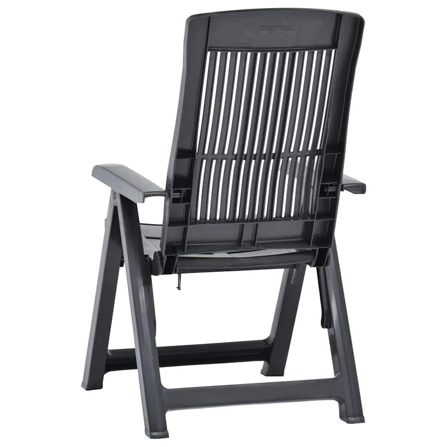 Chaises inclinables de jardin lot de 2 Plastique Anthracite - 4
