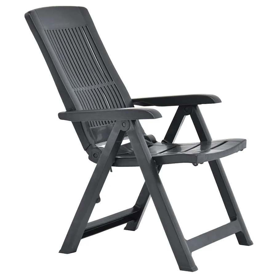 Chaises inclinables de jardin lot de 2 Plastique Anthracite - 5