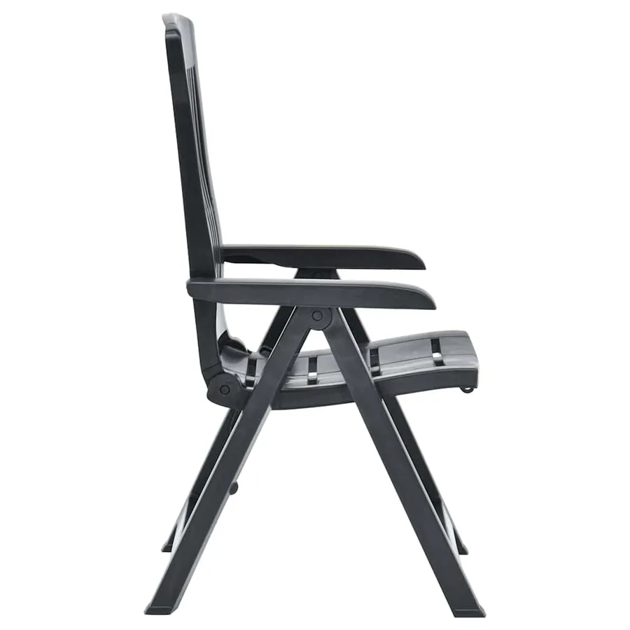 Chaises inclinables de jardin lot de 2 Plastique Anthracite - 7