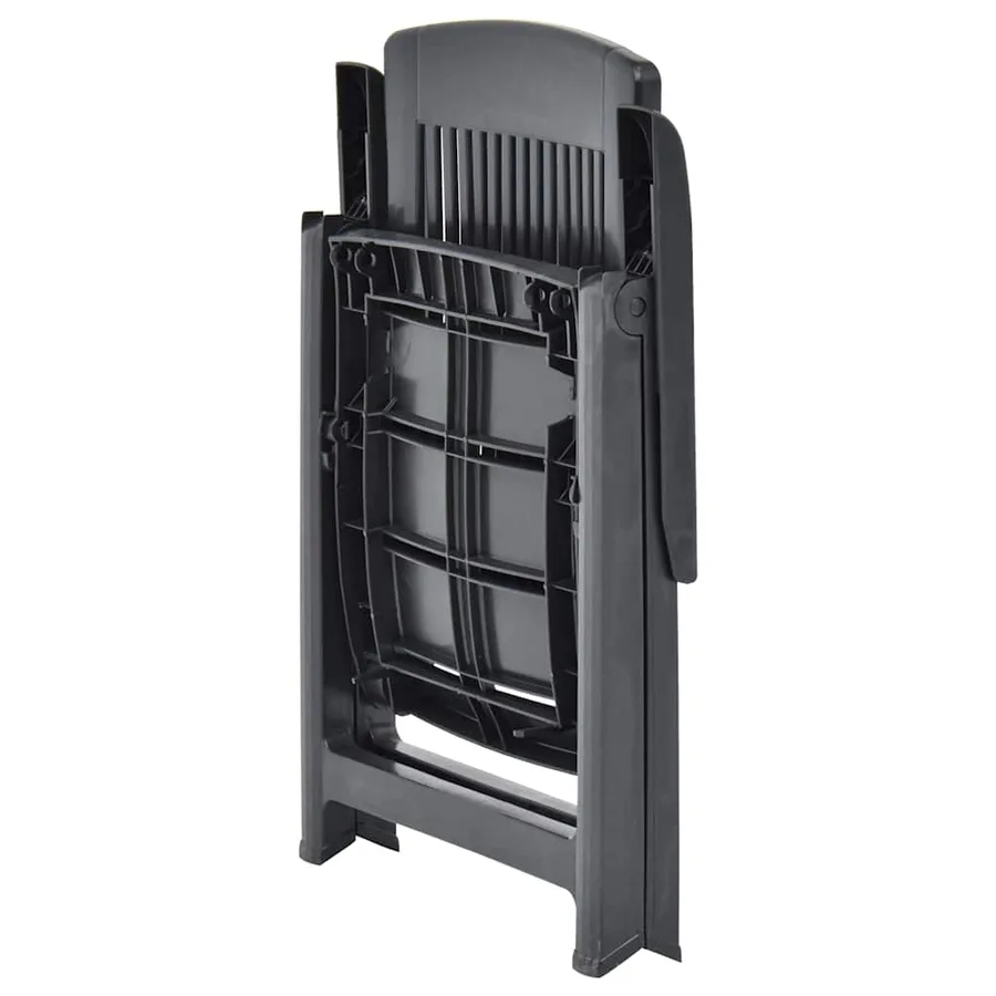 Chaises inclinables de jardin lot de 2 Plastique Anthracite - 8