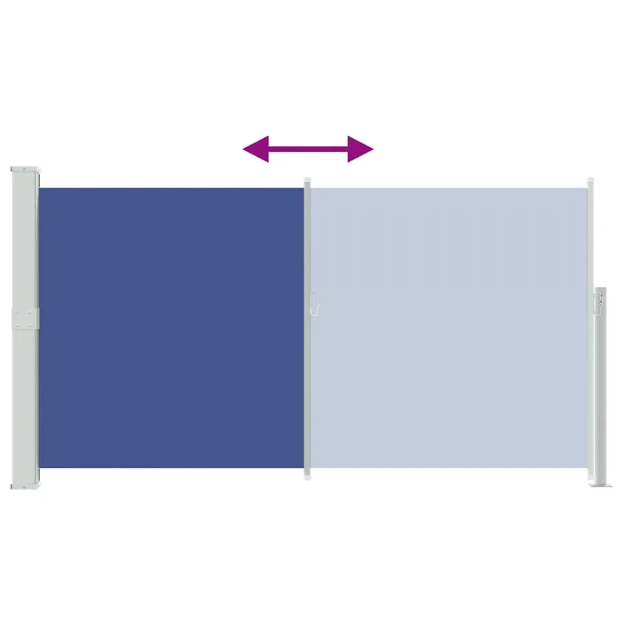 Auvent latéral de patio 160x300 cm Bleu - 8