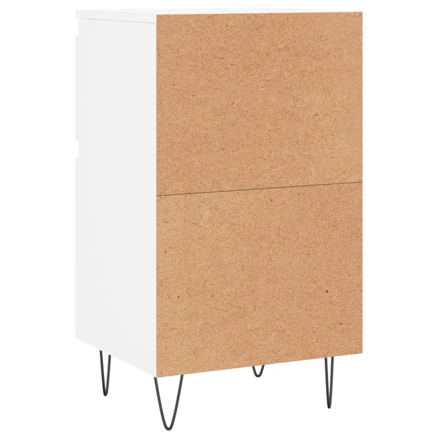 Buffet blanc 40x35x70 cm bois d’ingénierie - 8