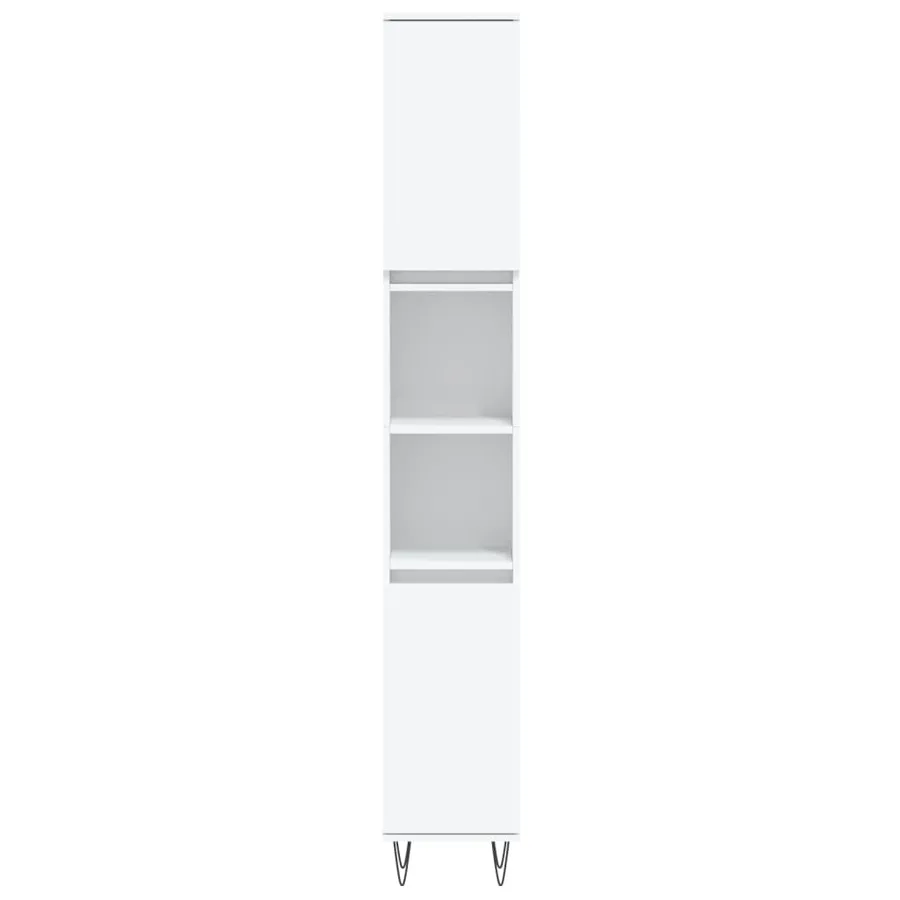 Ensemble de meubles salle de bain 3 pcs blanc bois d'ingénierie - 6