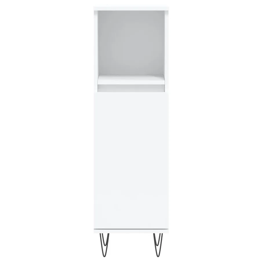 Ensemble de meubles salle de bain 3 pcs blanc bois d'ingénierie - 8