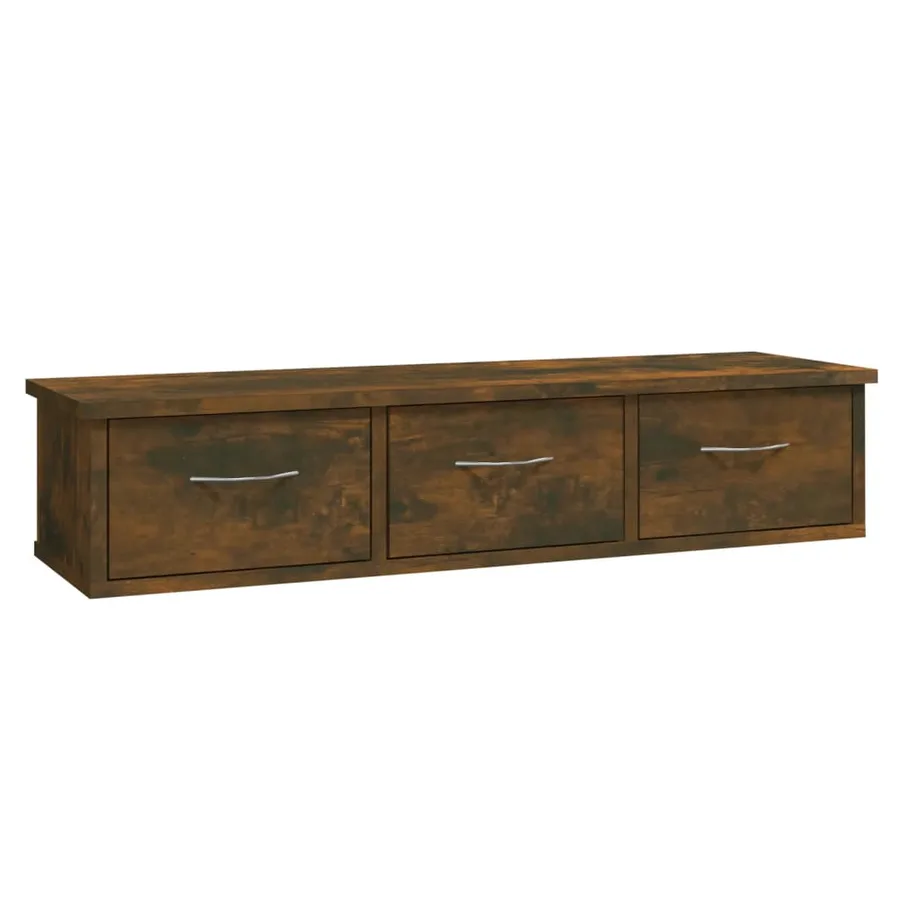 Armoire murale Chêne fumé 88x26x18,5 cm Bois d'ingénierie - 2
