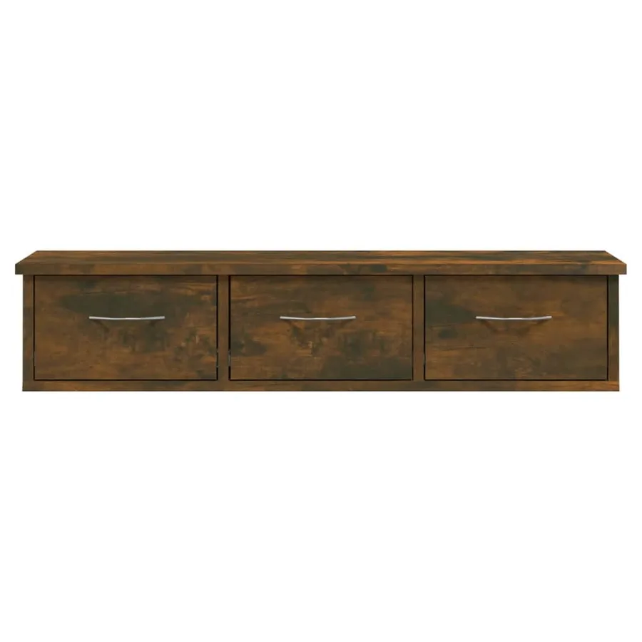 Armoire murale Chêne fumé 88x26x18,5 cm Bois d'ingénierie - 5