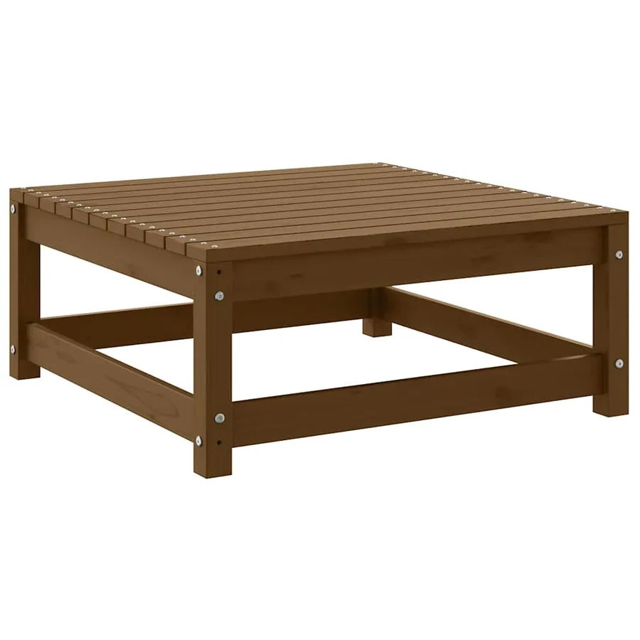 Salon de jardin 2 pcs avec coussins Marron miel Bois de pin - 4