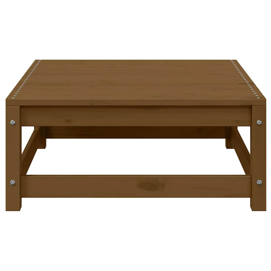Salon de jardin 2 pcs avec coussins Marron miel Bois de pin - 5