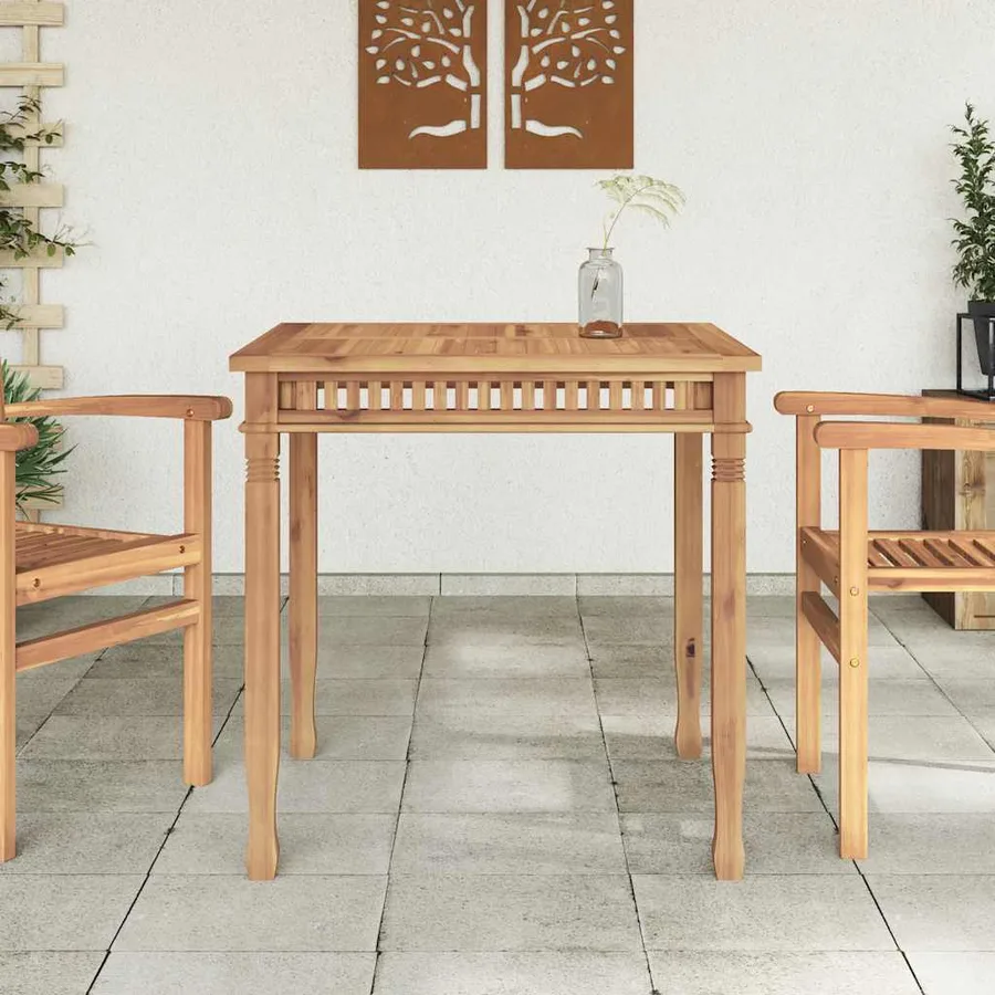 Table à dîner de jardin 80x80x80 cm Bois de teck solide - 3