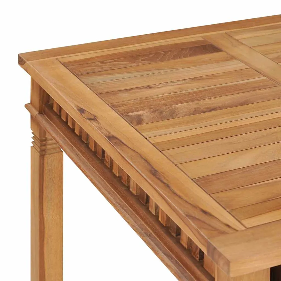 Table à dîner de jardin 80x80x80 cm Bois de teck solide - 8