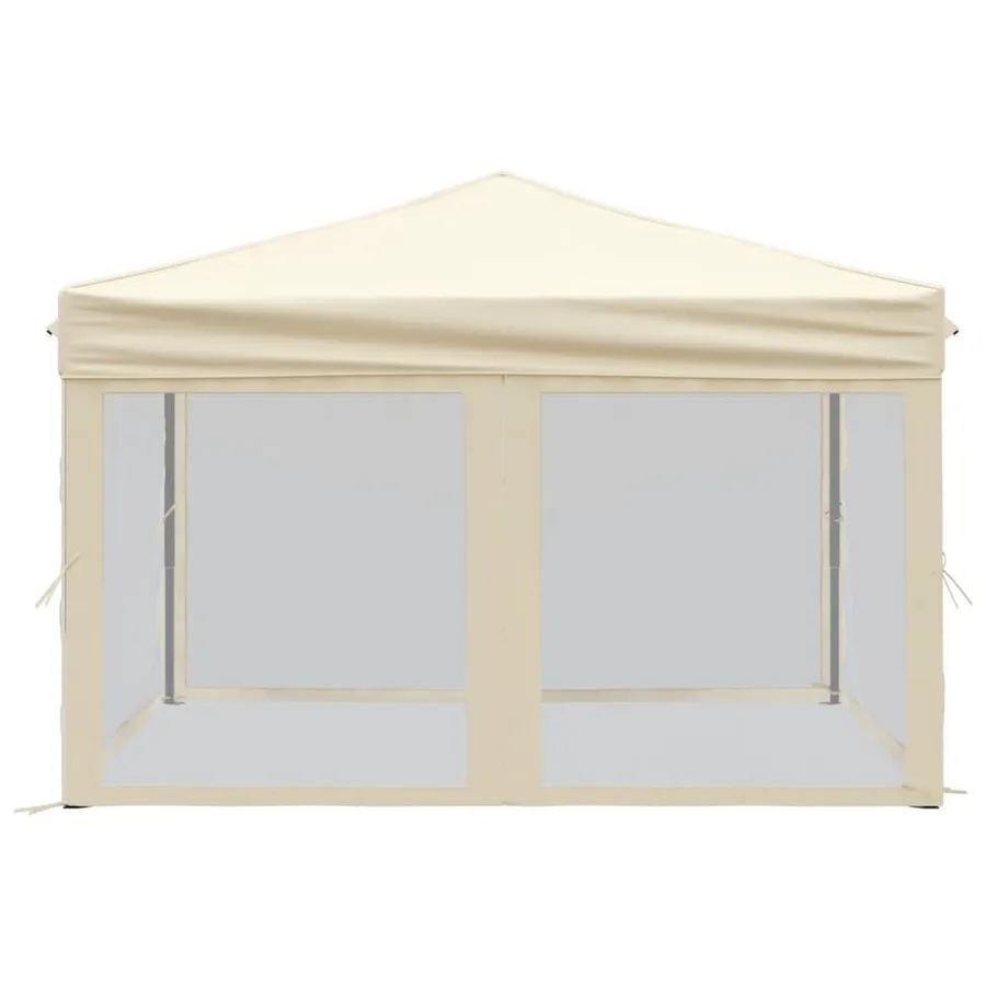Tente de réception pliable avec parois Crème 3x3 m - 4