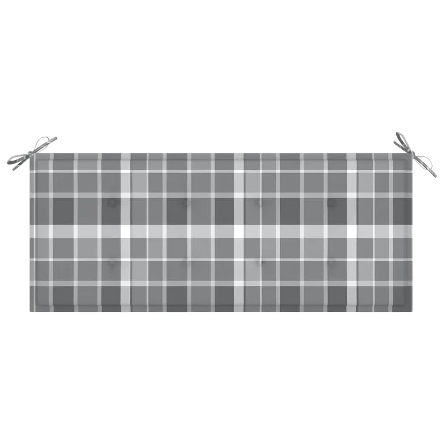 Banc de jardin empilable et coussin 128,5cm Bois de teck massif - 5