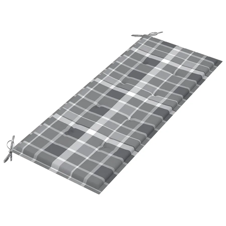 Banc de jardin empilable et coussin 128,5cm Bois de teck massif - 6