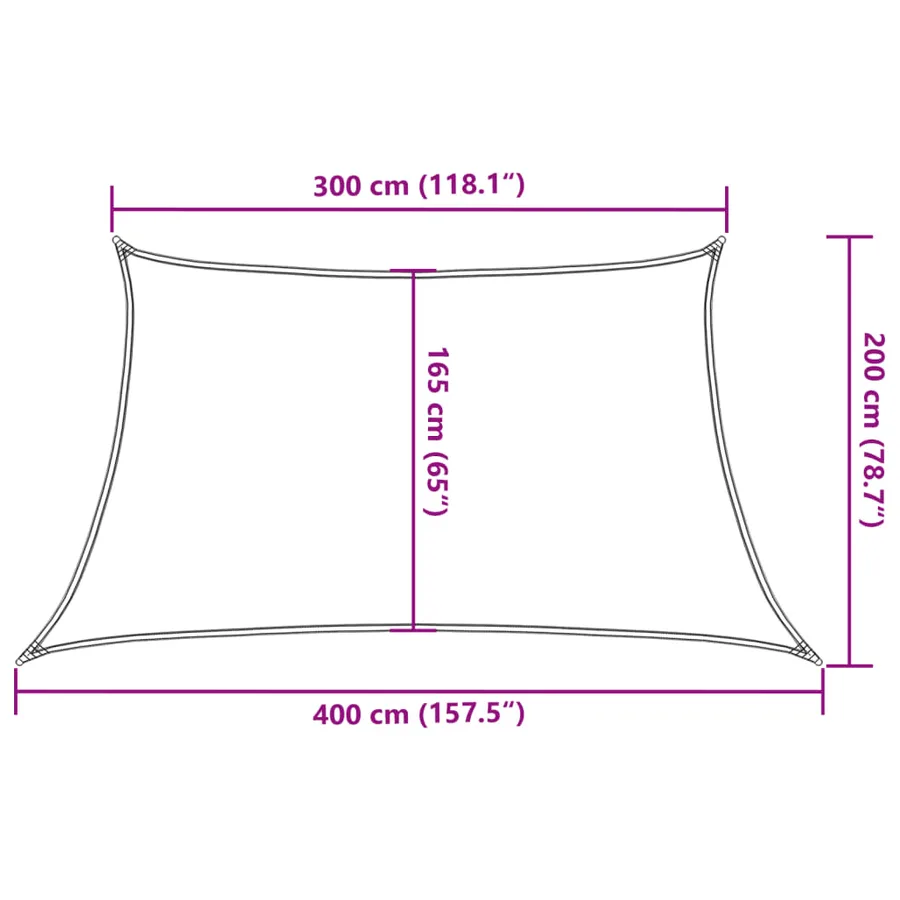 Voile d'ombrage 160 g/m² Vert foncé 3/4x2 m PEHD - 10