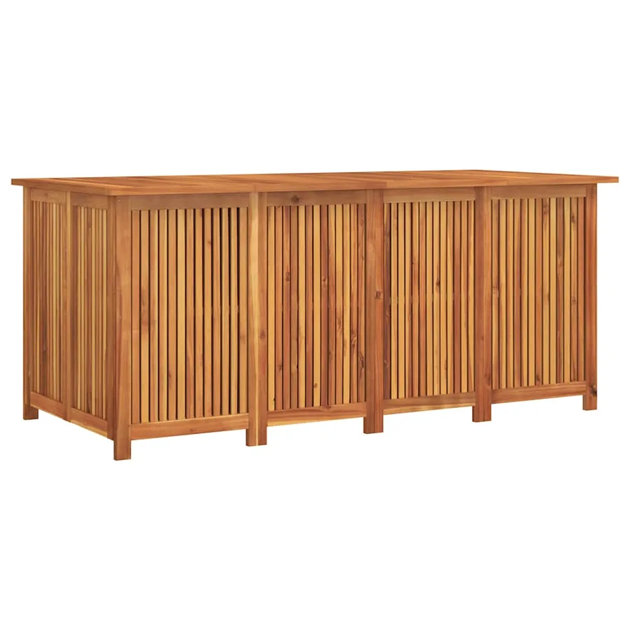 Boîte de rangement de jardin 200x80x75 cm bois massif d'acacia - 2