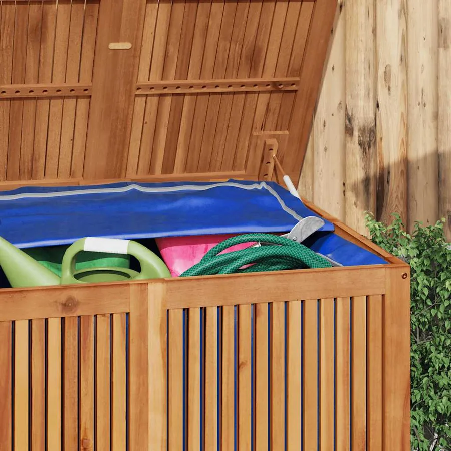 Boîte de rangement de jardin 200x80x75 cm bois massif d'acacia - 4