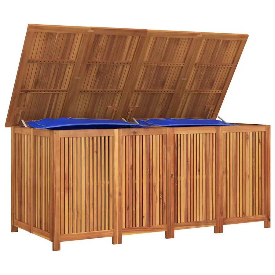 Boîte de rangement de jardin 200x80x75 cm bois massif d'acacia - 5