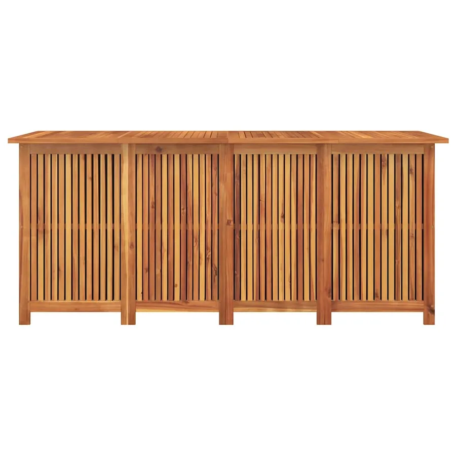 Boîte de rangement de jardin 200x80x75 cm bois massif d'acacia - 6