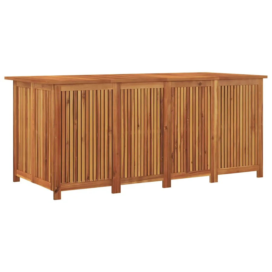 Boîte de rangement de jardin 200x80x75 cm bois massif d'acacia - 9