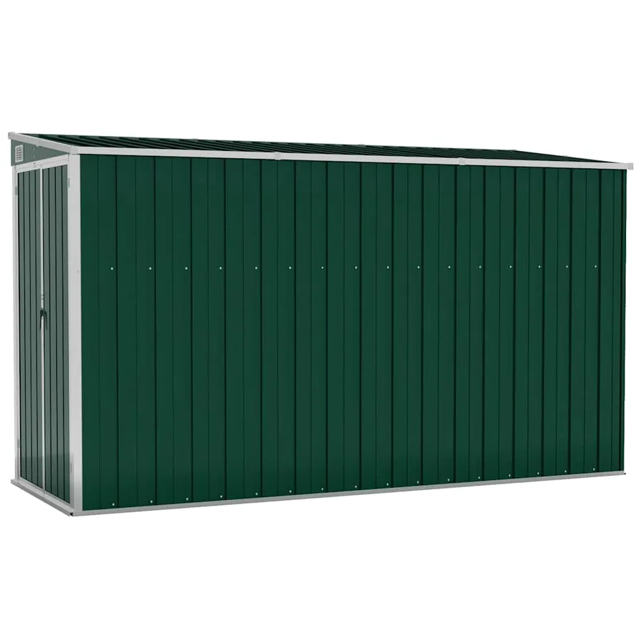Abri de jardin mural Vert 118x288x178 cm Métal galvanisé - 2