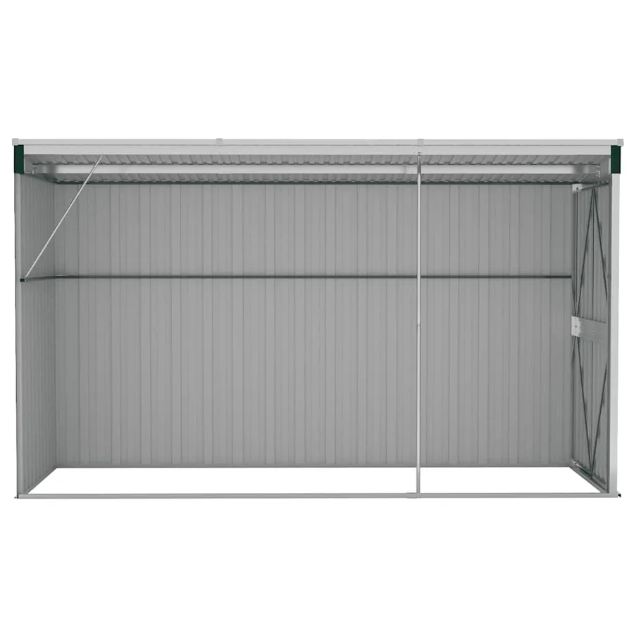Abri de jardin mural Vert 118x288x178 cm Métal galvanisé - 5