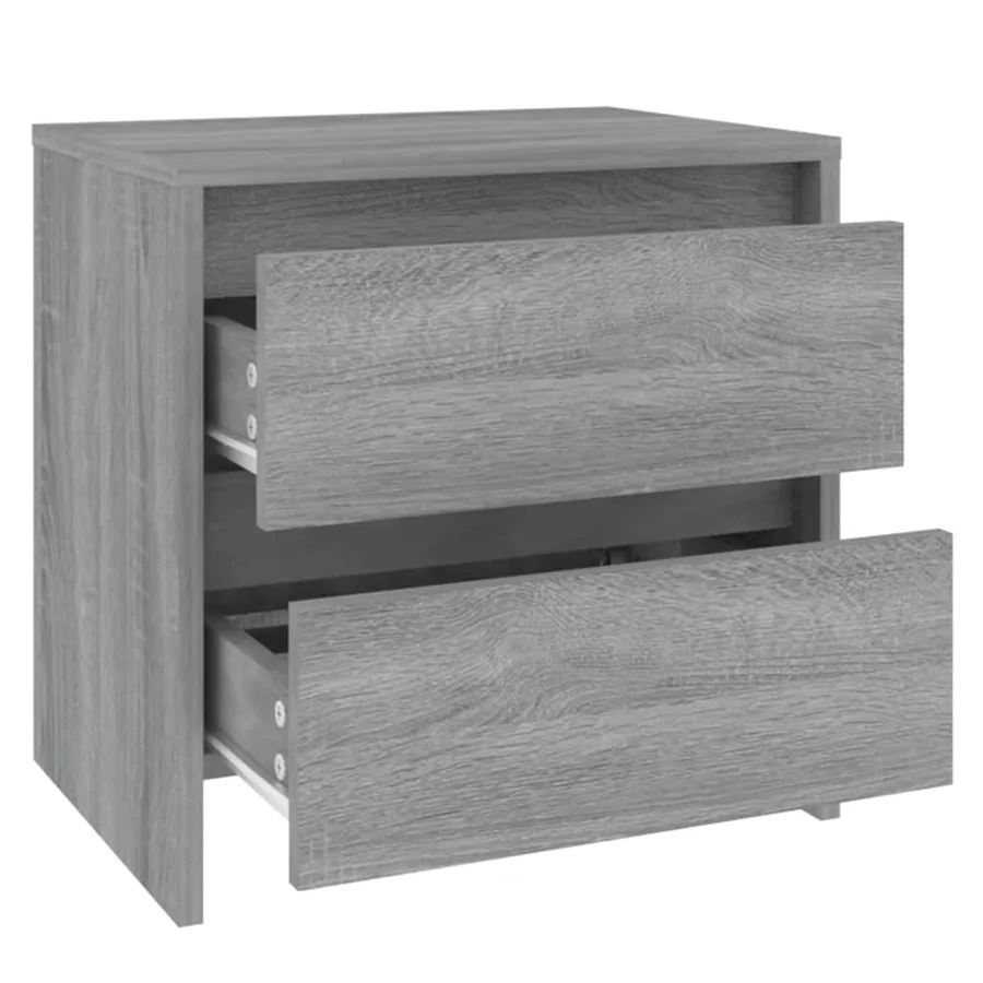 Tables de chevet 2 pcs sonoma gris 45x34,5x44,5 cm - 5