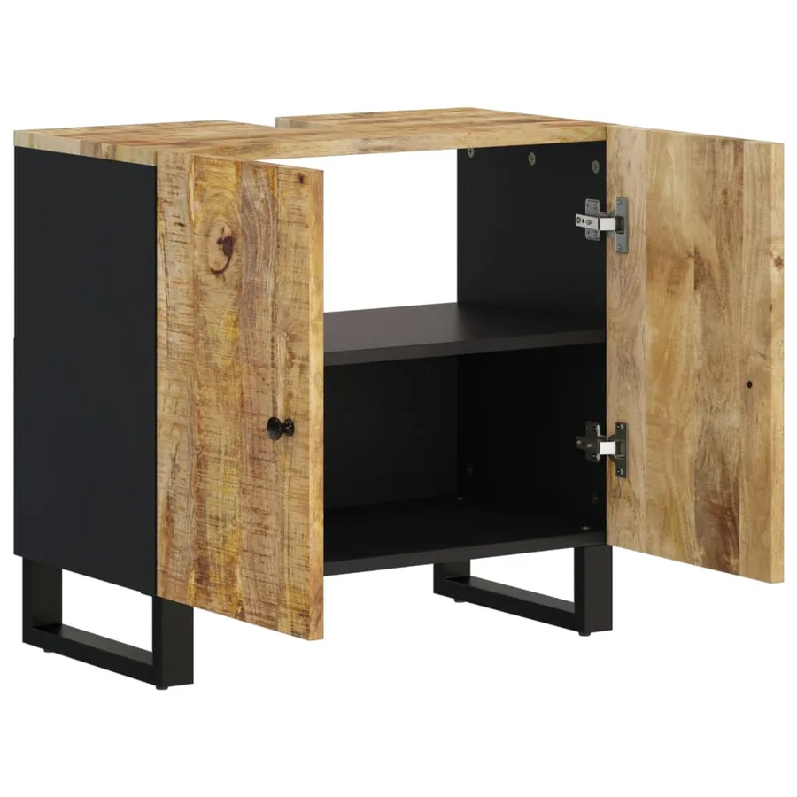 Meuble d'évier 62x33x58 cm bois de manguier et d'ingénierie - 3