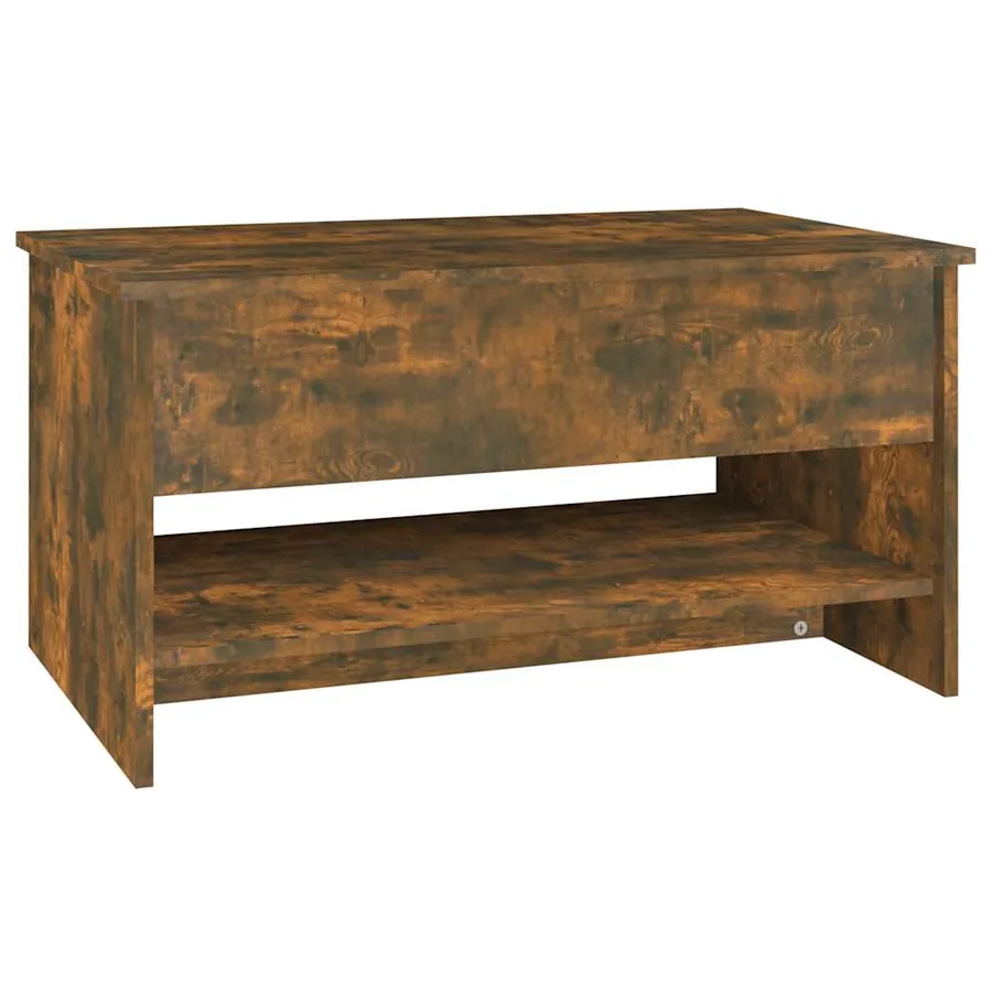 Table basse Chêne fumé 80x50x40 cm Bois d'ingénierie - 5