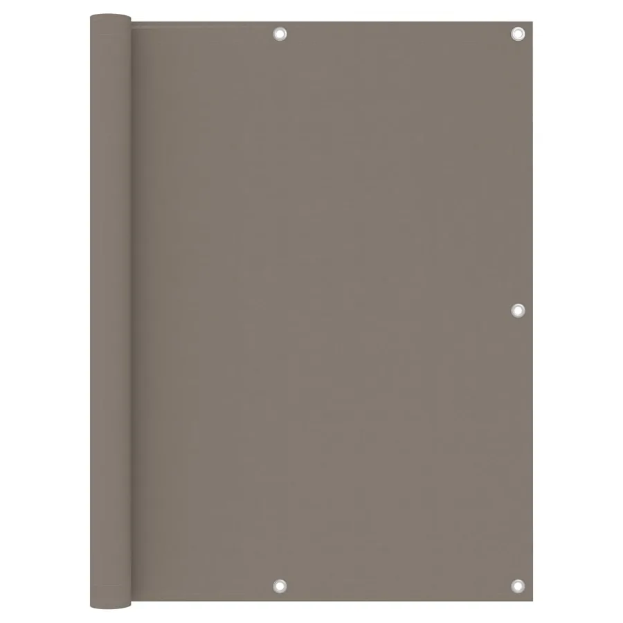 Écran de balcon Taupe 120x500 cm Tissu Oxford