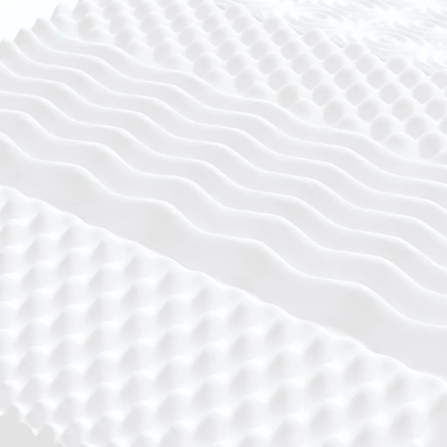 Matelas en mousse blanc 80x200 cm 7 zones dureté 20 ILD - 5