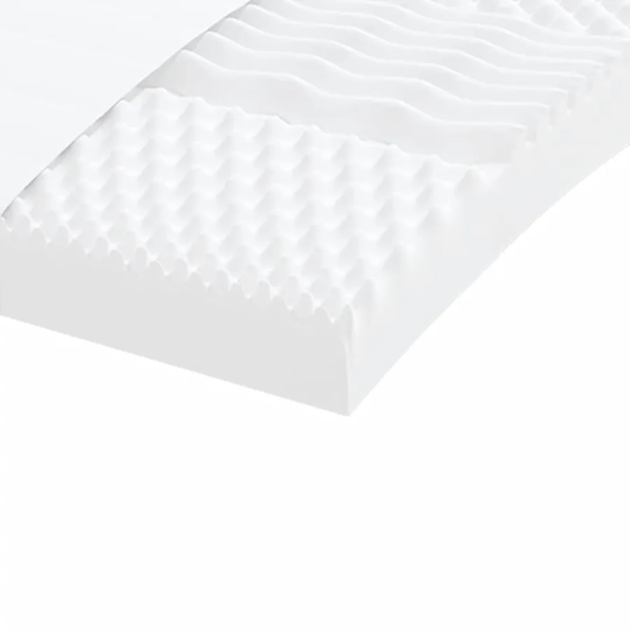 Matelas en mousse blanc 80x200 cm 7 zones dureté 20 ILD - 6