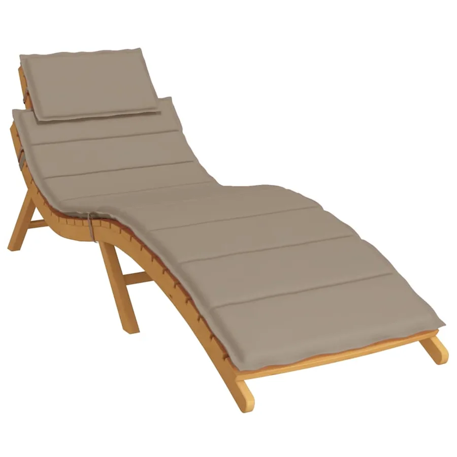 Coussin de chaise longue taupe 186x58x4 cm tissu oxford - 3