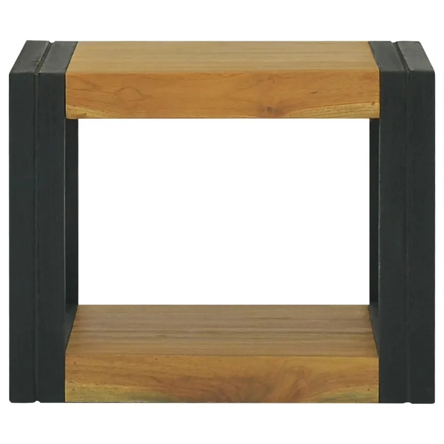 Armoire murale de salle de bain 45x45x35 cm Teck solide - 2