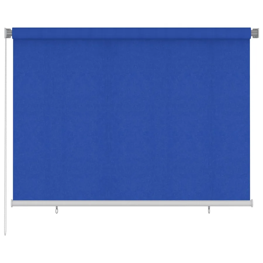 Store roulant d'extérieur 205 (l) x 140 (H) cm bleu HDPE